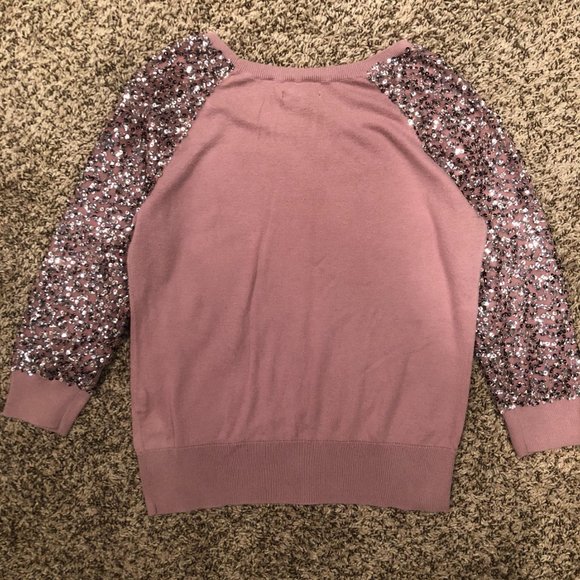 American Eagle sequin sleeve sweater - Picture 2 of 4